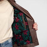 Paula - Blouson biker cuir femme