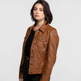 Janila - Blouson cuir femme