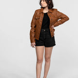 Janila - Blouson cuir femme