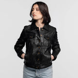 Janila - Blouson cuir femme