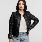 Janila - Blouson cuir femme