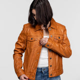 Janila - Blouson cuir femme