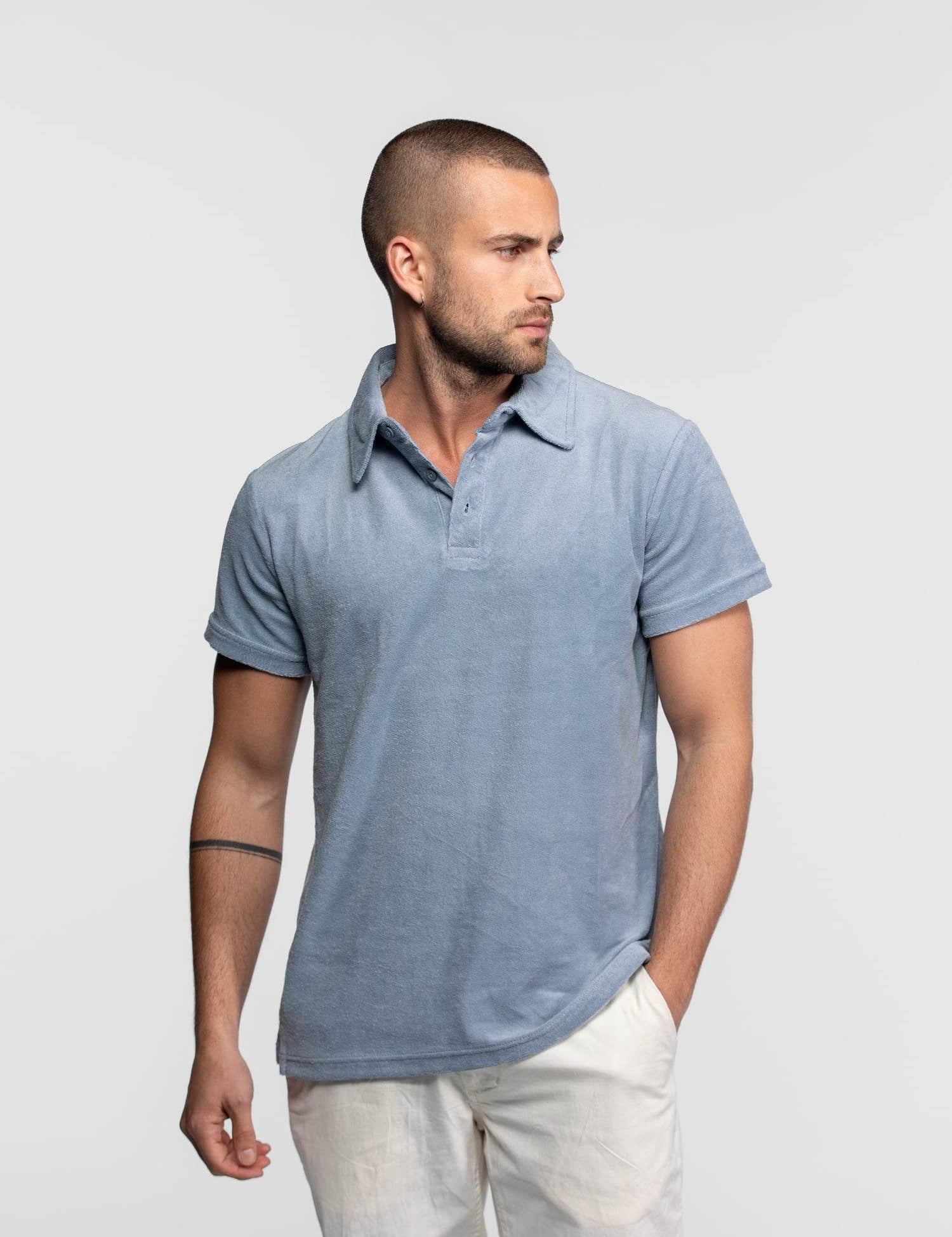 Brody - Men's terry polo shirt
