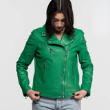 Anthea - Women's leather biker jacket