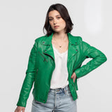 Anthea - Women's leather biker jacket