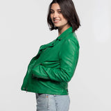 Anthea - Women's leather biker jacket