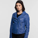 Anthea - Women's leather biker jacket