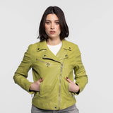 Anthea - Women's leather biker jacket