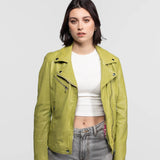 Anthea - Women's leather biker jacket