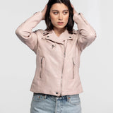 Anthea - Women's leather biker jacket