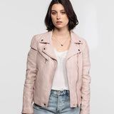 Anthea - Women's leather biker jacket