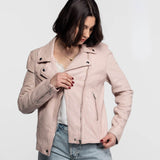 Anthea - Women's leather biker jacket