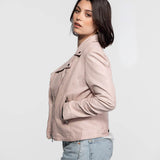 Anthea - Women's leather biker jacket