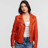 Anthea - Women's leather biker jacket