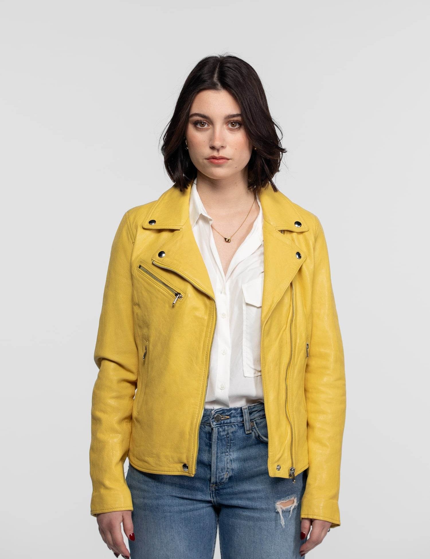 Anthea - Women's leather biker jacket