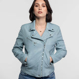 Anthea - Women's leather biker jacket