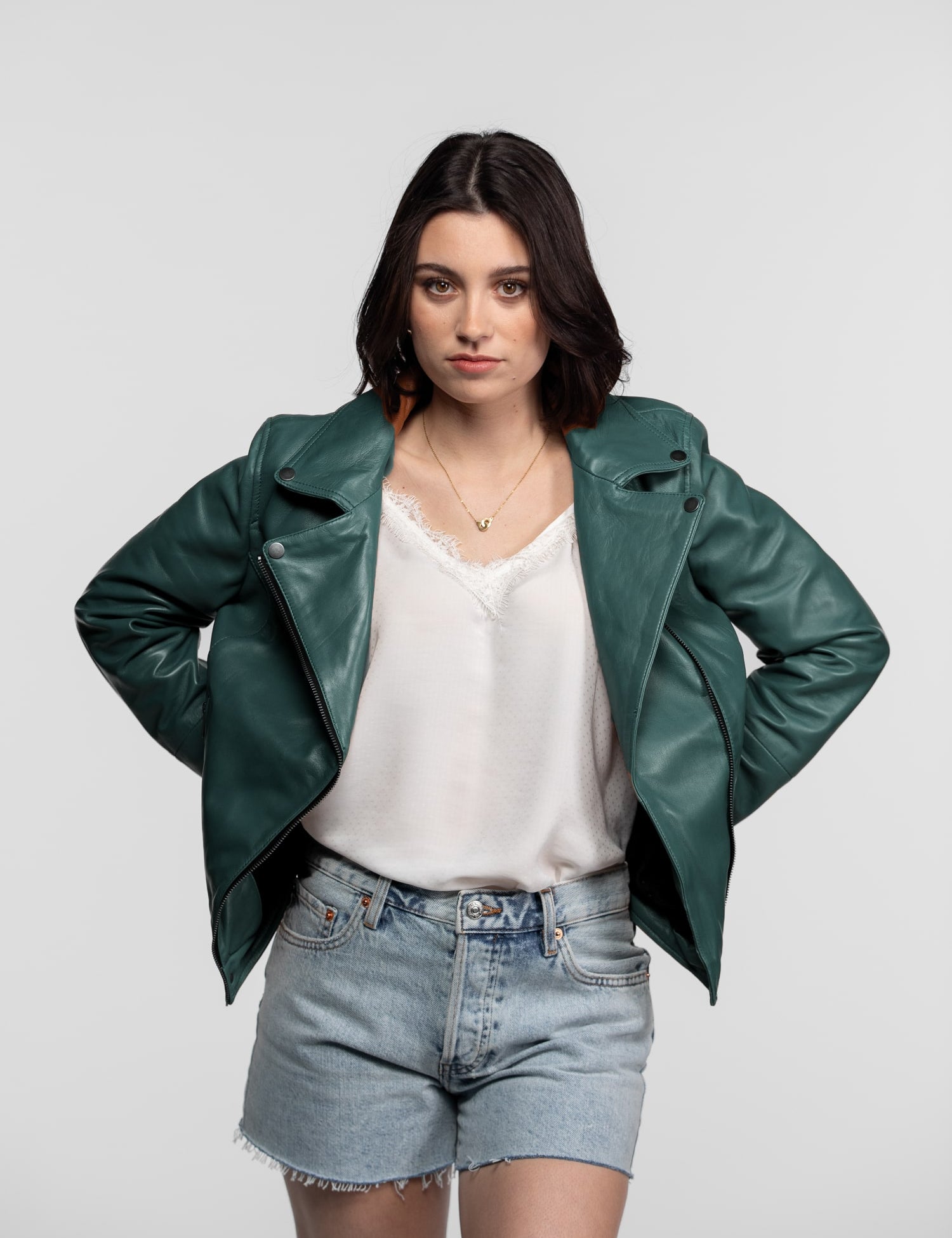 Haven - Women's leather biker jacket
