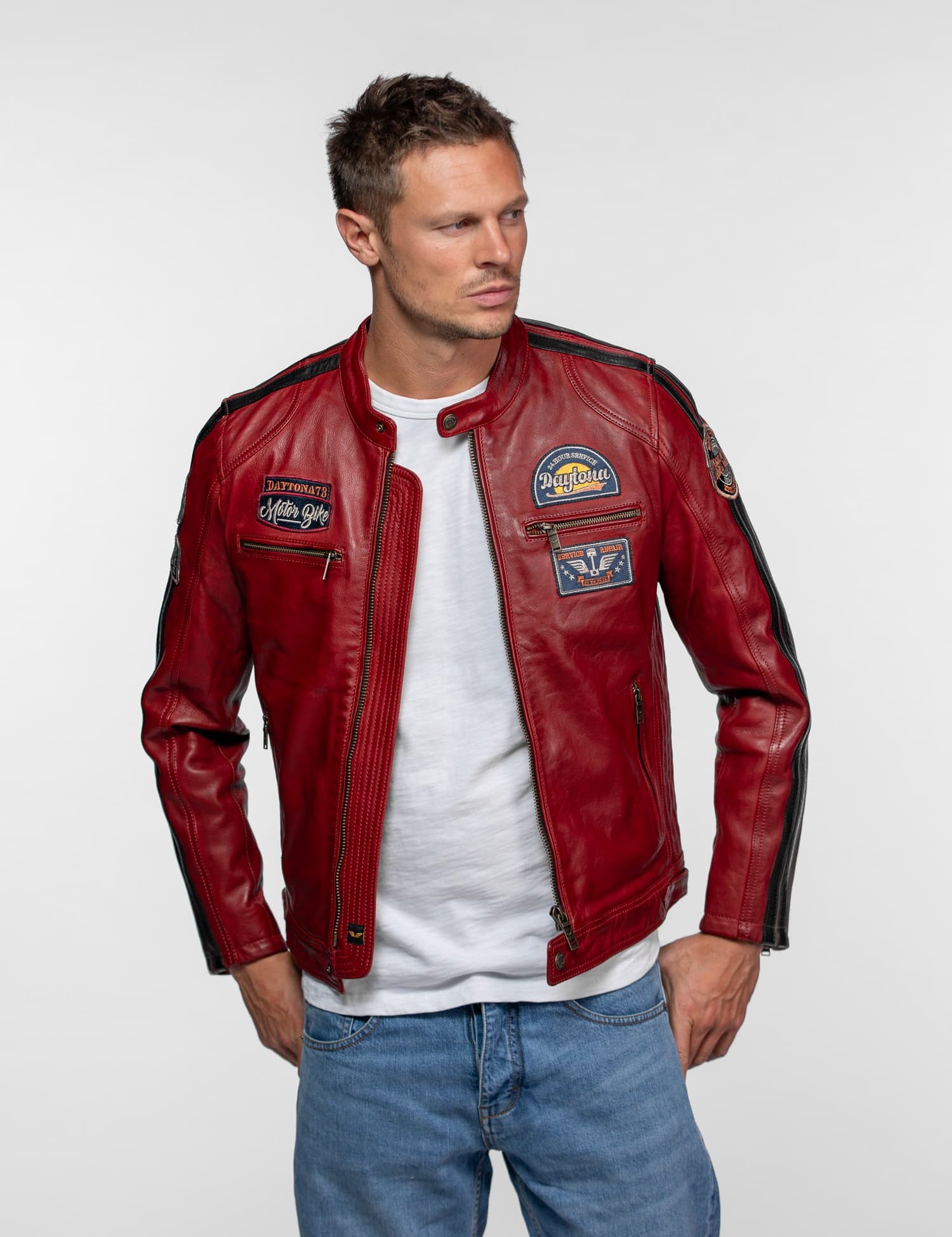 Tormo - Blouson cuir motard