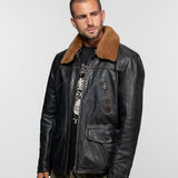 Bader - Veste cuir vintage homme