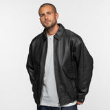 Dekalb - Veste en cuir oversize