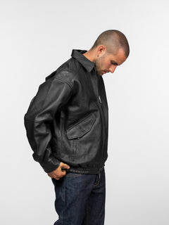 Dekalb - Veste en cuir oversize