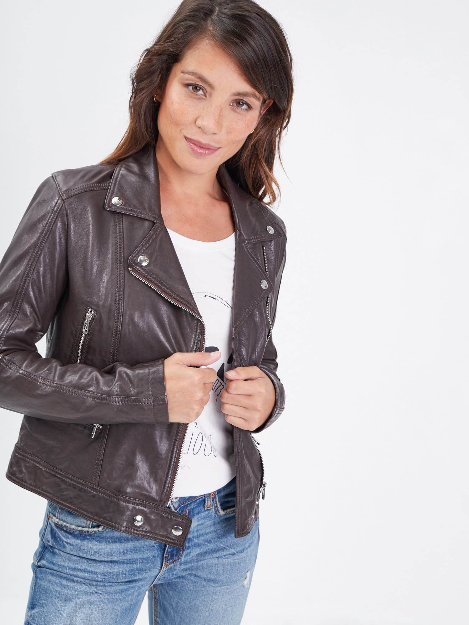 Panila - Blouson cuir femme - Accueil