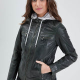 Silene + hood - Blouson cuir femme - Accueil