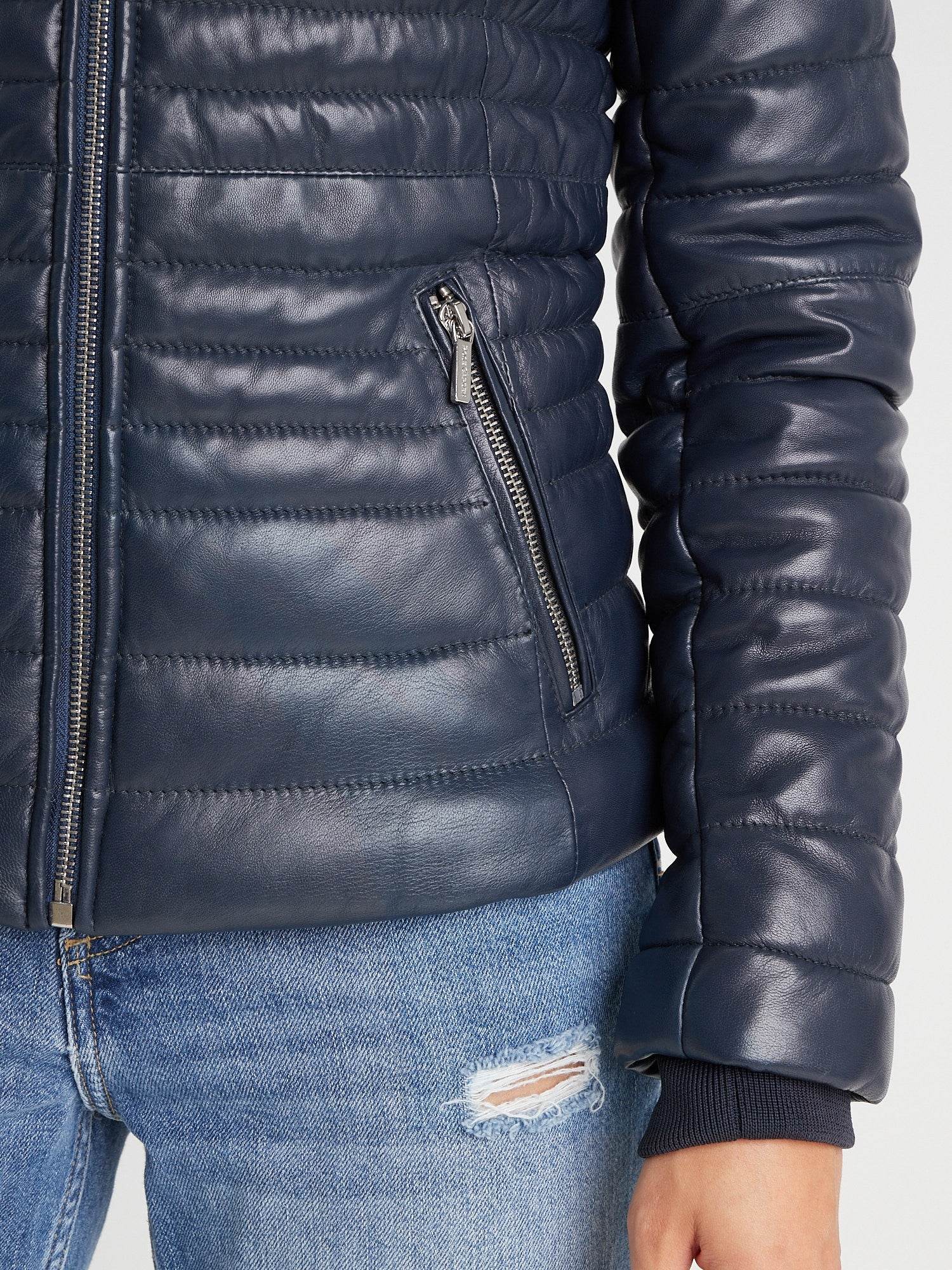 Kildine - Doudoune cuir femme - Accueil