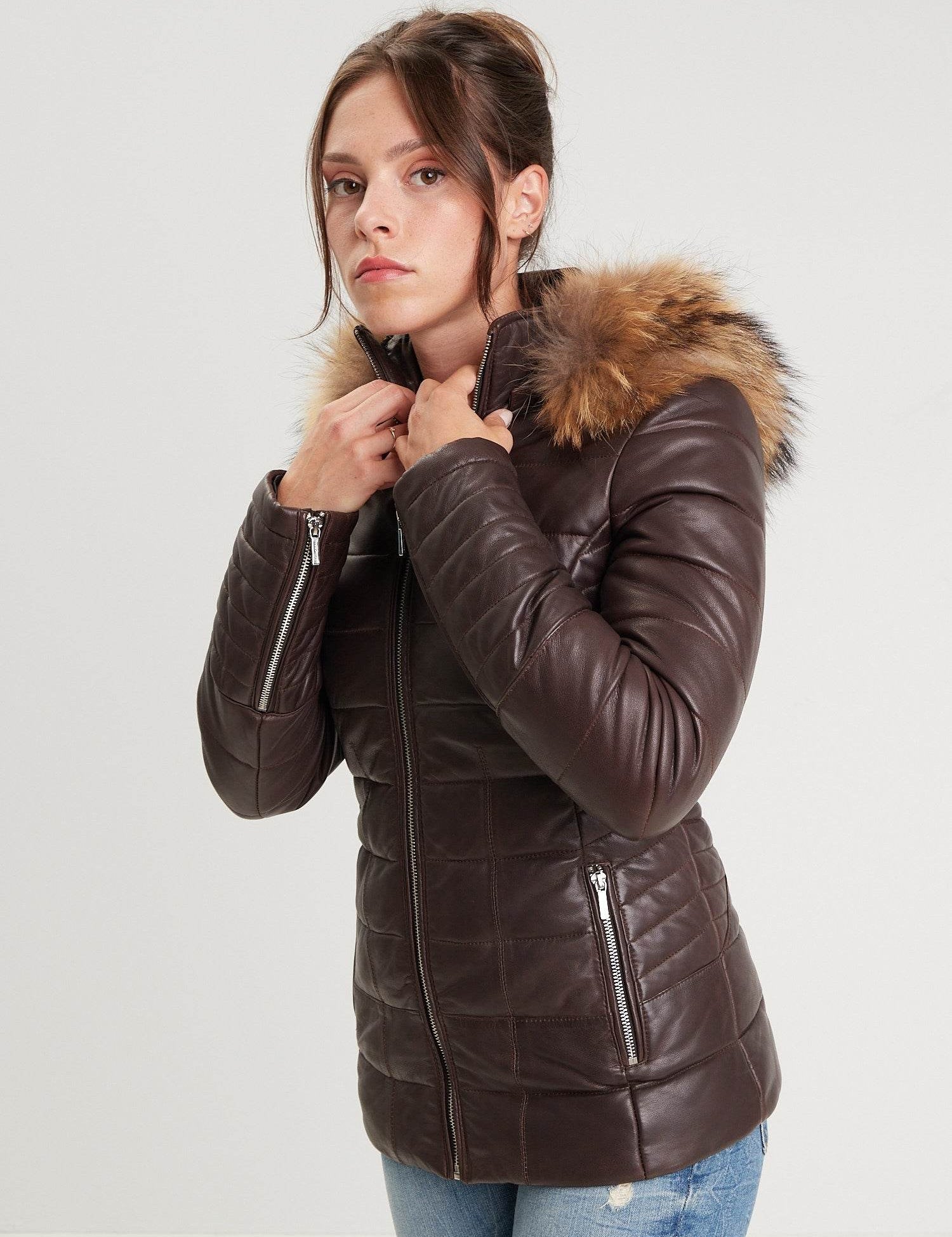 Helena - Doudoune cuir femme - Femme