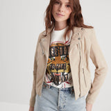Bonita suede - Blouson rétro cuir femme - Femme
