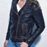 Petrana - Women's leather rock jacket