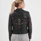 Printili - Bohemian fantasy leather jacket
