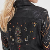 Printili - Bohemian fantasy leather jacket