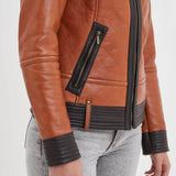 Emilia - Women's leather bomber jacket