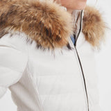 Adela - Women's leather down jacket