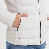 Adela - Women's leather down jacket