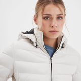 Adela - Women's leather down jacket