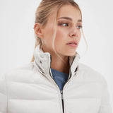 Adela - Women's leather down jacket