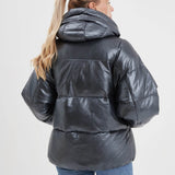 Bulia - Women's leather down jacket