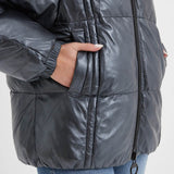 Bulia - Women's leather down jacket