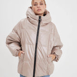 Bulia - Women's leather down jacket