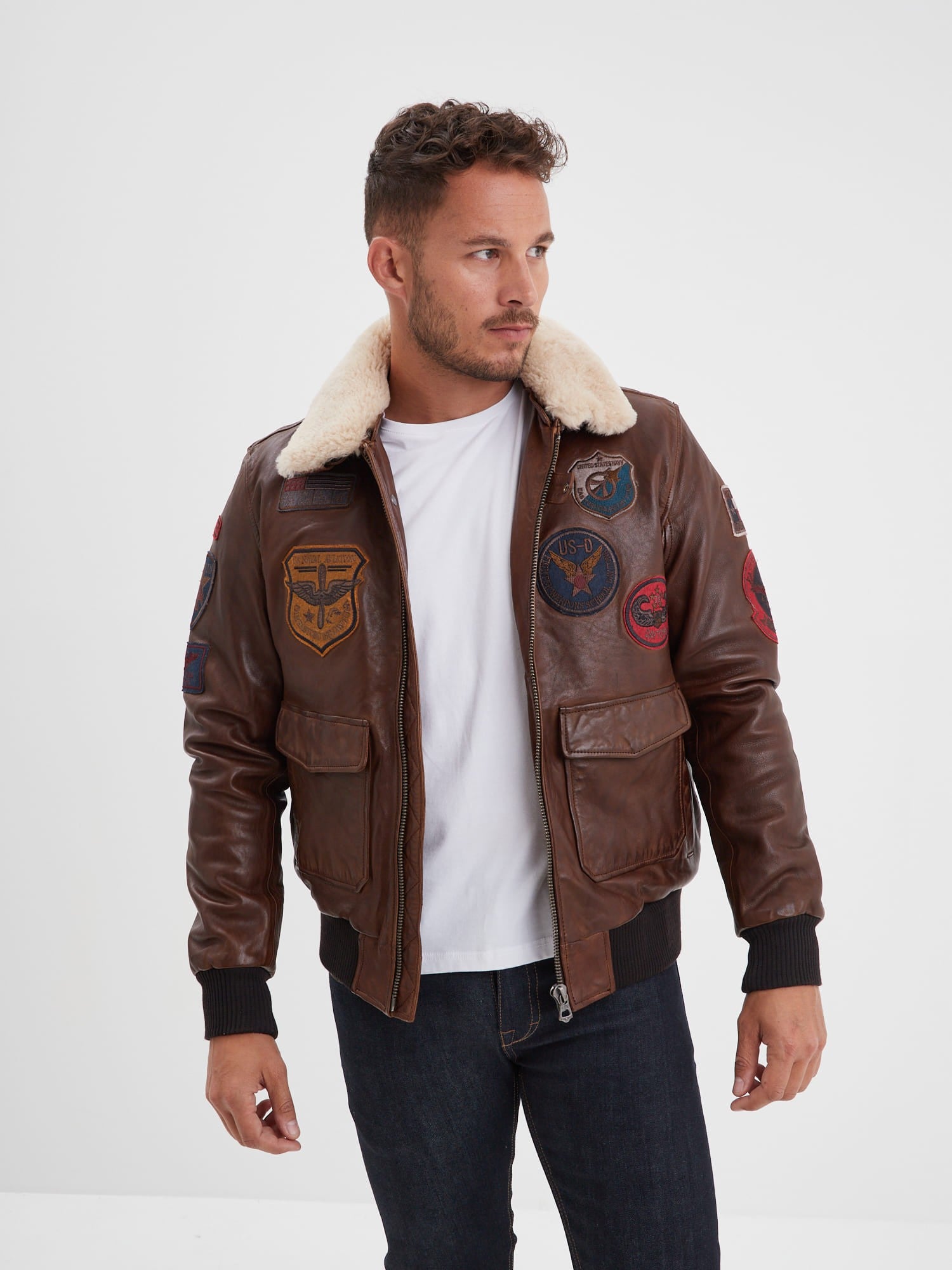 Mythic Blouson air force cuir homme