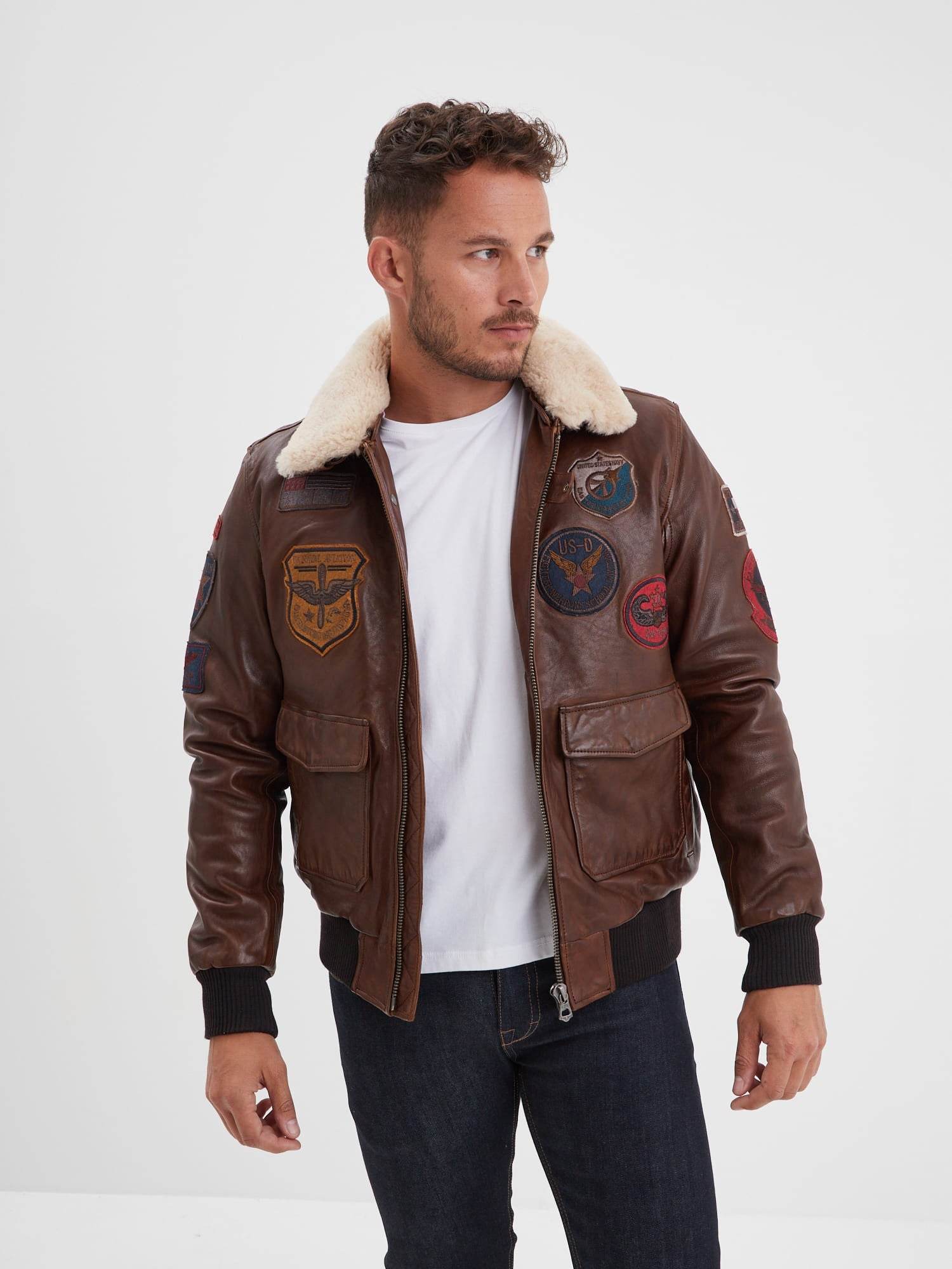 Mythic Blouson air force cuir homme – Daytona 73