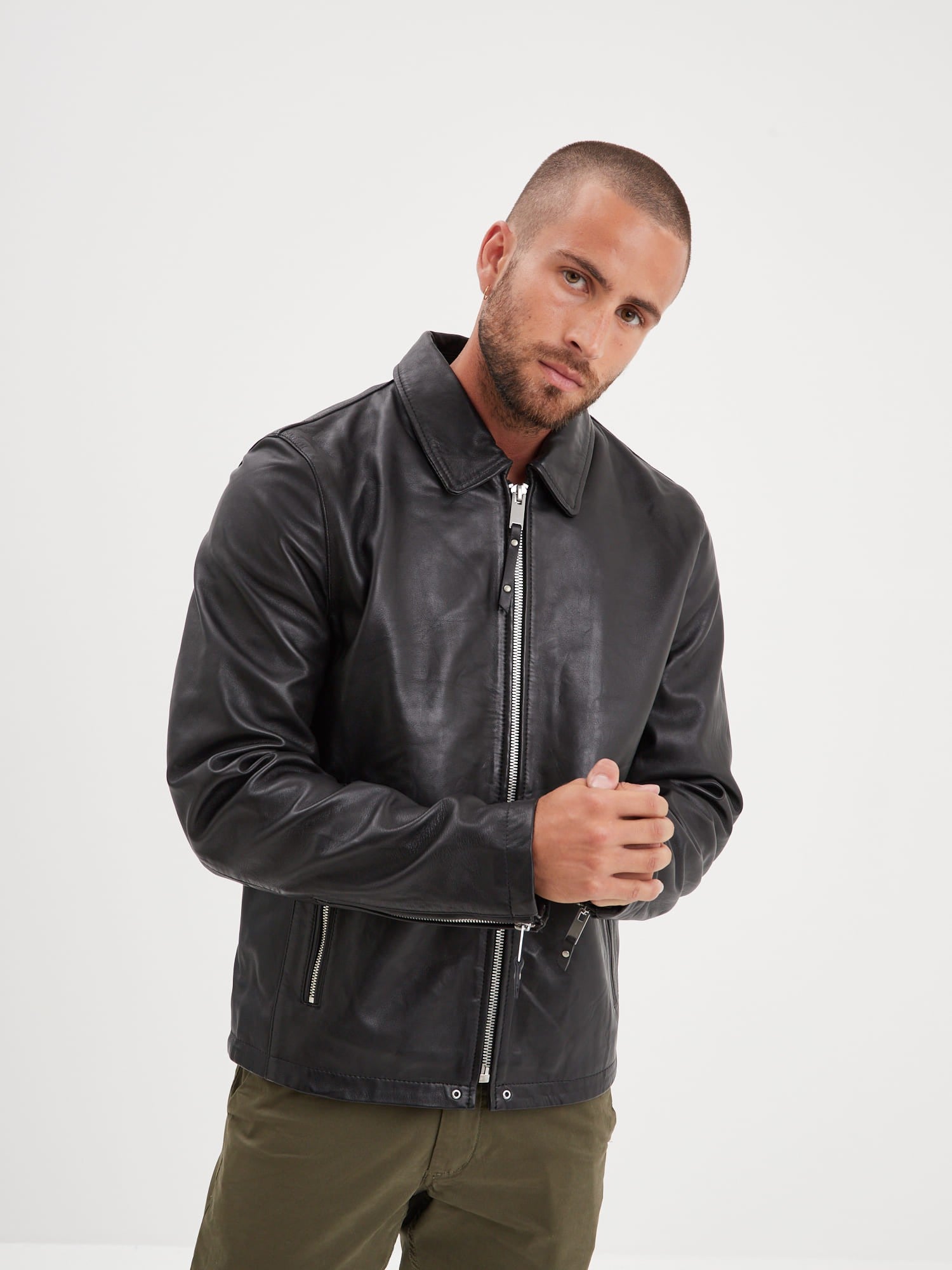 Achat blouson cuir homme sale