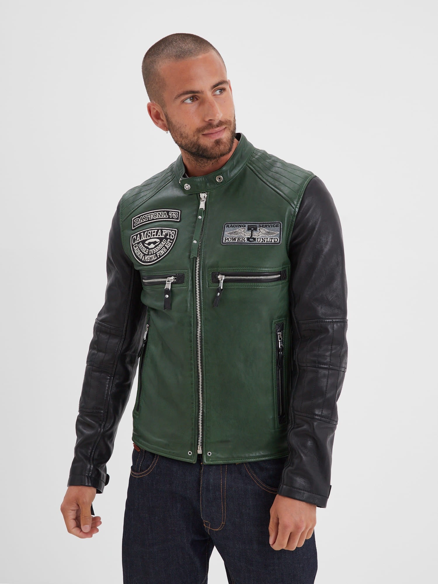 Veste shops moto vintage