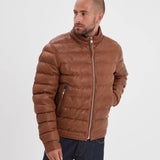 Onelda - Men's leather down jacket