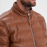 Onelda - Men's leather down jacket