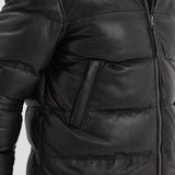 Withmire - Men's long leather down jacket