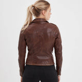 Eya - Women's leather biker jacket