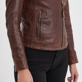 Eya - Women's leather biker jacket